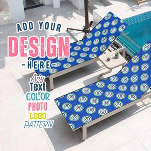 Funda para silla de piscina personalizada Fundas para sillas tipo tumbona personalizadas Muebles de playa Toalla Esterilla Cualquier color Logotipo Foto Texto Imagen Patrón Impresión AOP