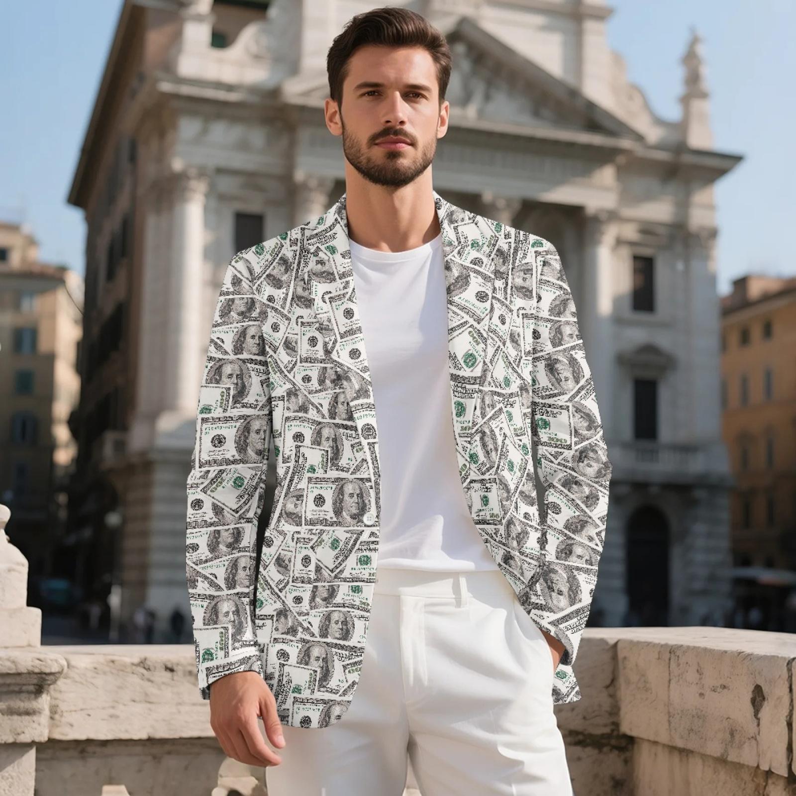100ドル札ジャケット 現金ブレザー 男性または女性用 ノベルティギフト