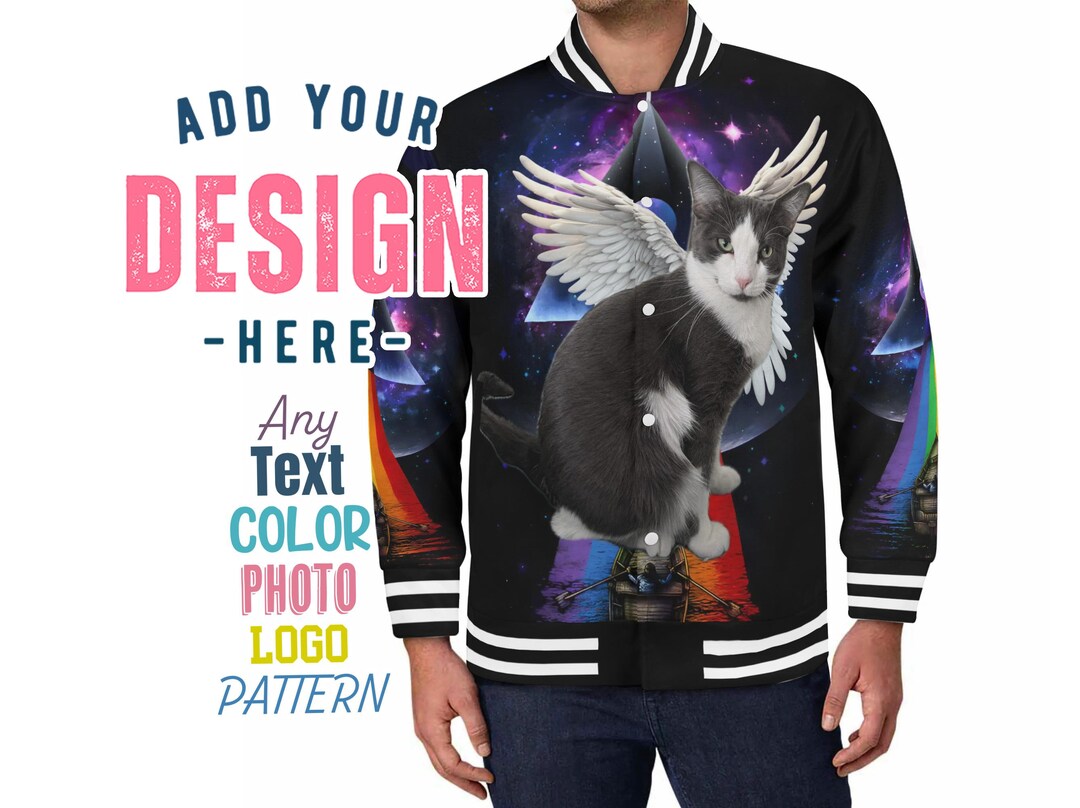 Custom Baseball Jacket With Buttons Unisex Varsity Jackets for Men ...