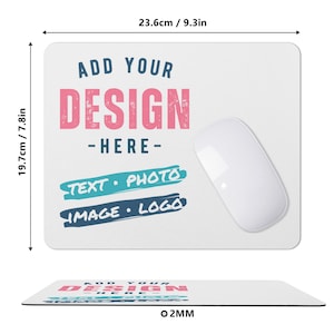 Personaliseerbare muismat Aangepaste tekst Logo Foto muismat Gepersonaliseerde bureauaccessoires Computer mousepad cadeau Aanpasbare premium bureauonderlegger