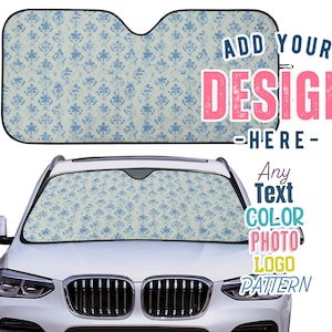 Custom SunShade for Car Personalized Sun Shade for Vehicle Windshield Protector Design Your Own Text Image Photo Business Advertising Logo