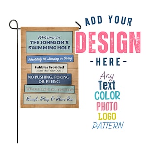 Custom Garden Flags Personalized Flag Double Sided Garden Decoration Gift Design Your Own Yard Flag with Text Image Photo Pattern, 2 sizes
