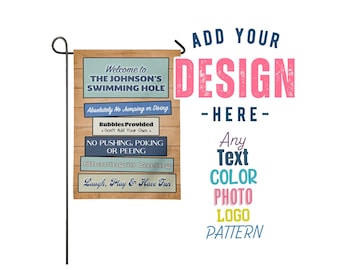 Custom Garden Flags Personalized Flag Double Sided Garden Decoration Gift Design Your Own Yard Flag with Text Image Photo Pattern, 2 sizes