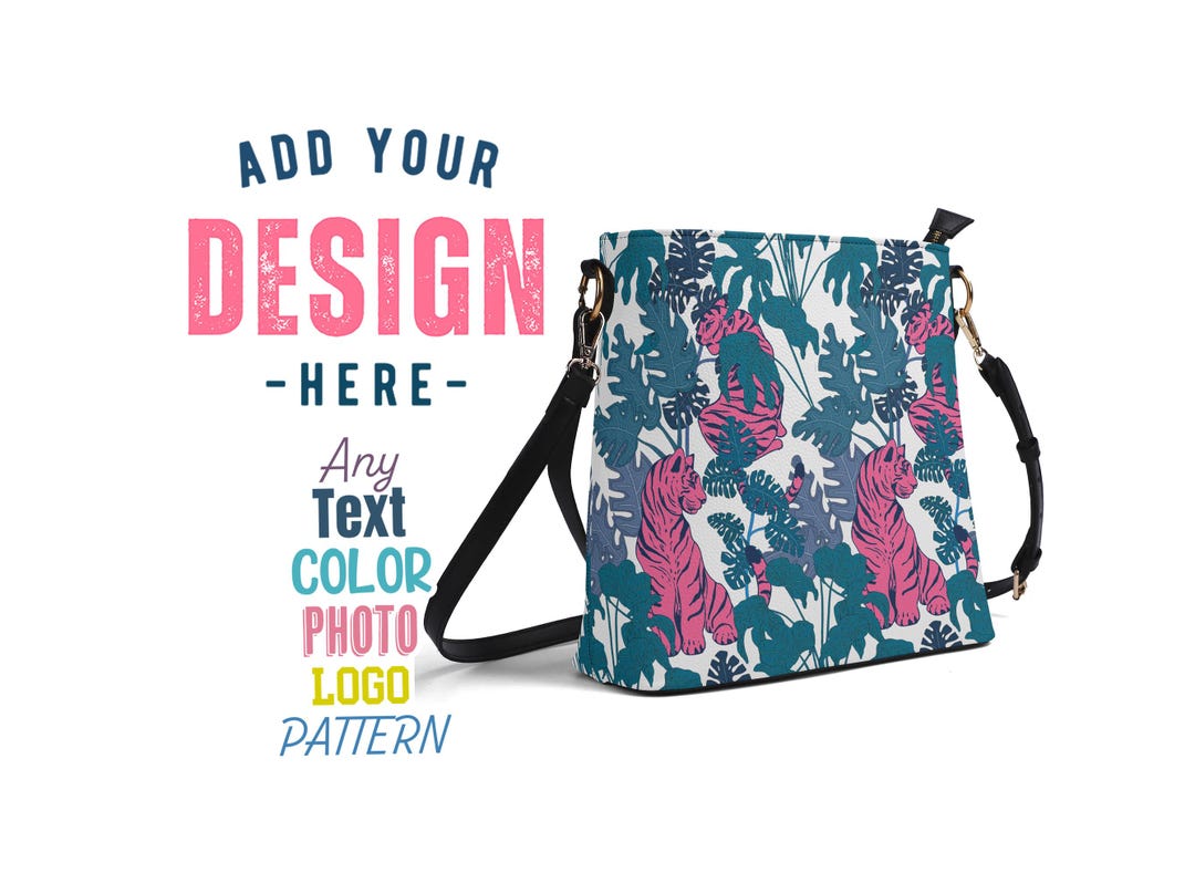 Custom Bucket Purse Personalized Shoulder Bag Catch All Faux Leather ...