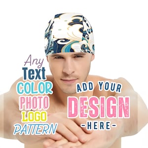 Custom Swim Cap for Women or Men Design Your Own Unisex Swimming Caps High Elasticity Durable Polyester Swimming Cap Long and Short Hair