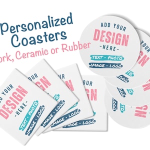 Personalisierte Untersetzer Set Kork Benutzerdefinierte Untersetzer Schüttgut für Hochzeit Gunsten Geschenk Runde Keramik Untersetzer Logo Quadrat Gummi Großhandel Werbung