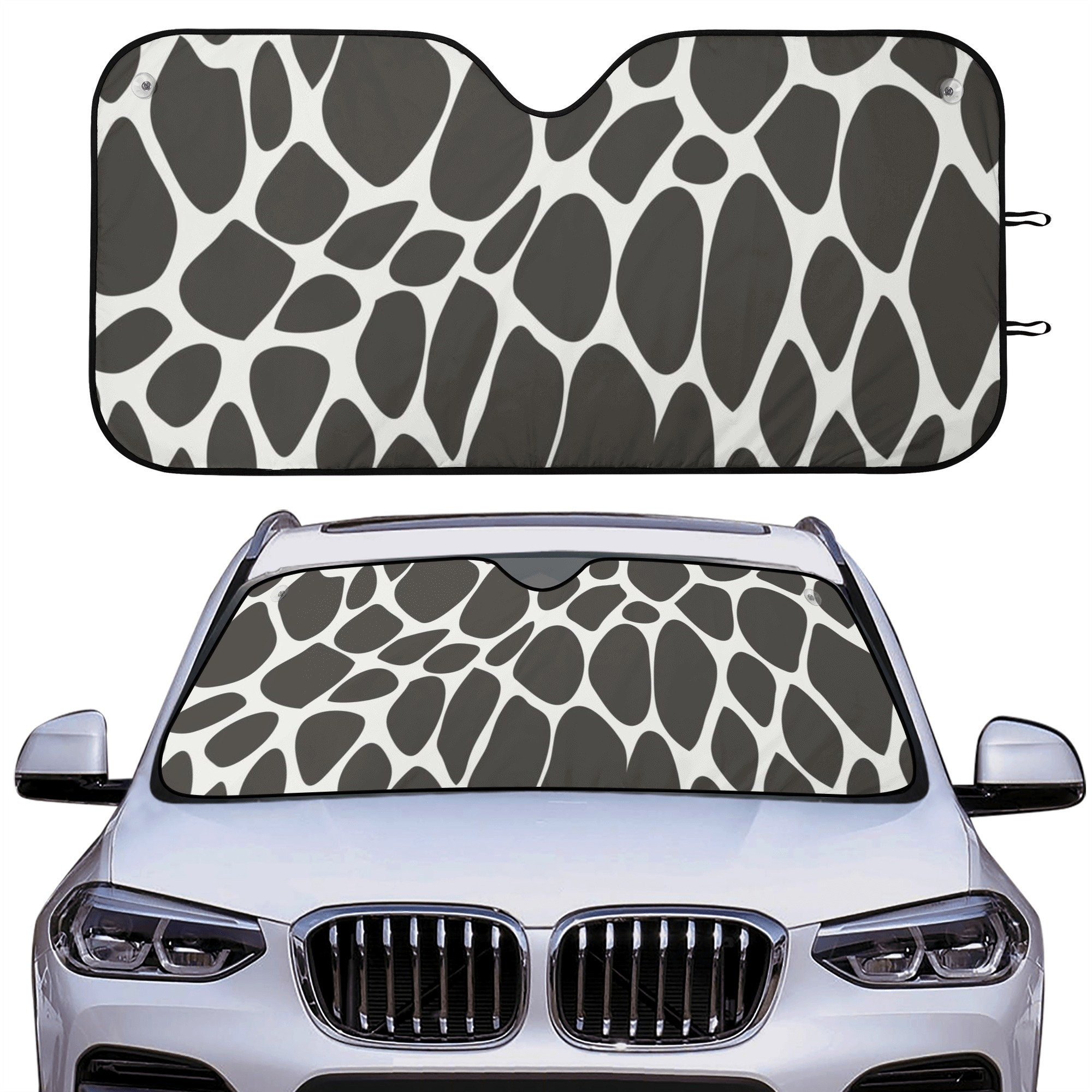 Snake Skin Sun Shade for Vehicles Reptile Print Sunshade for