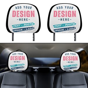 Housses D'appui-tête Personnalisables Pour Voiture – 2 Pièces – Tissu Doux Et Extensible – Protection Contre Poussière Et Usure