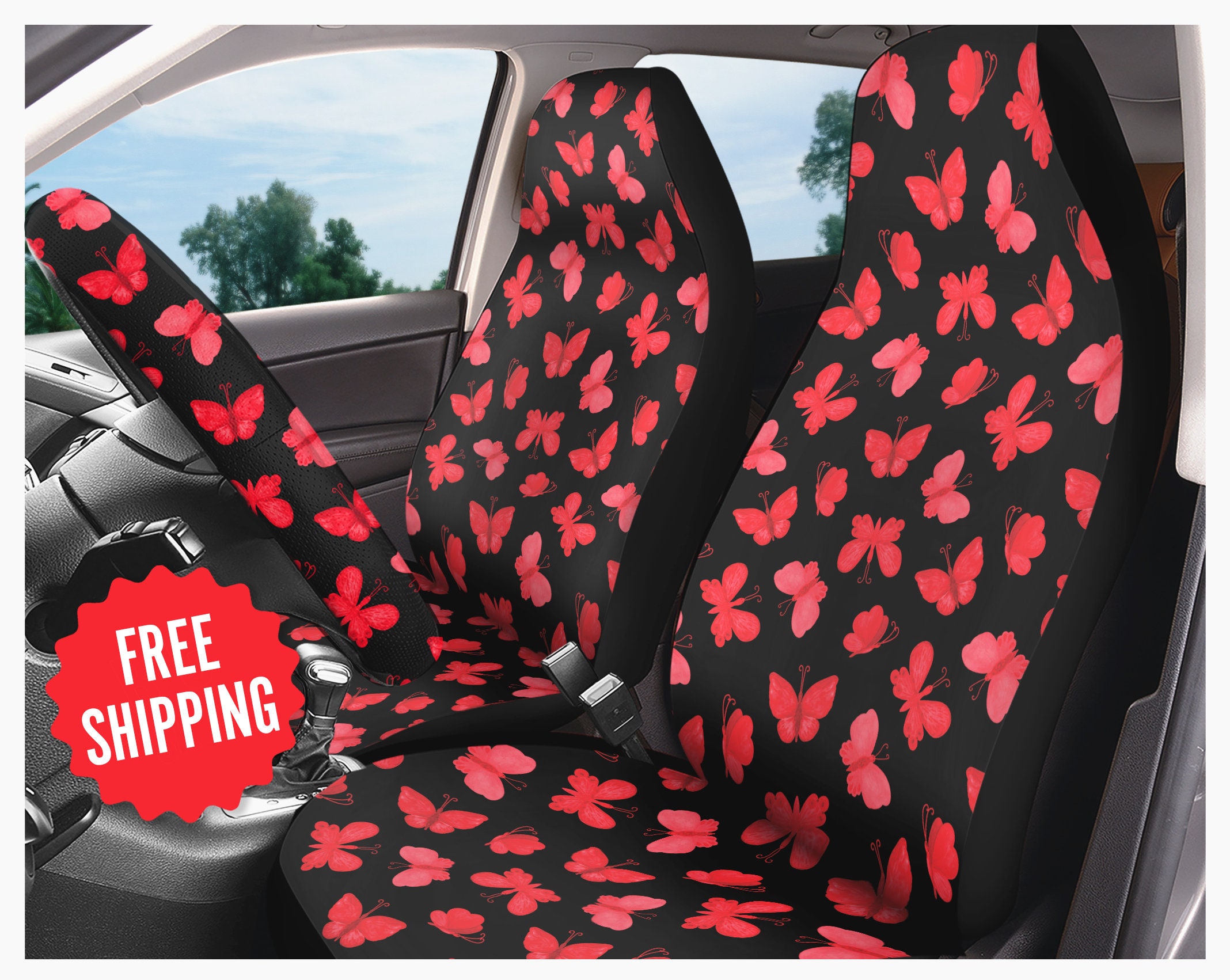 Cute Car Cotton Car Seat Covers Polyester Custom Waterproof Car