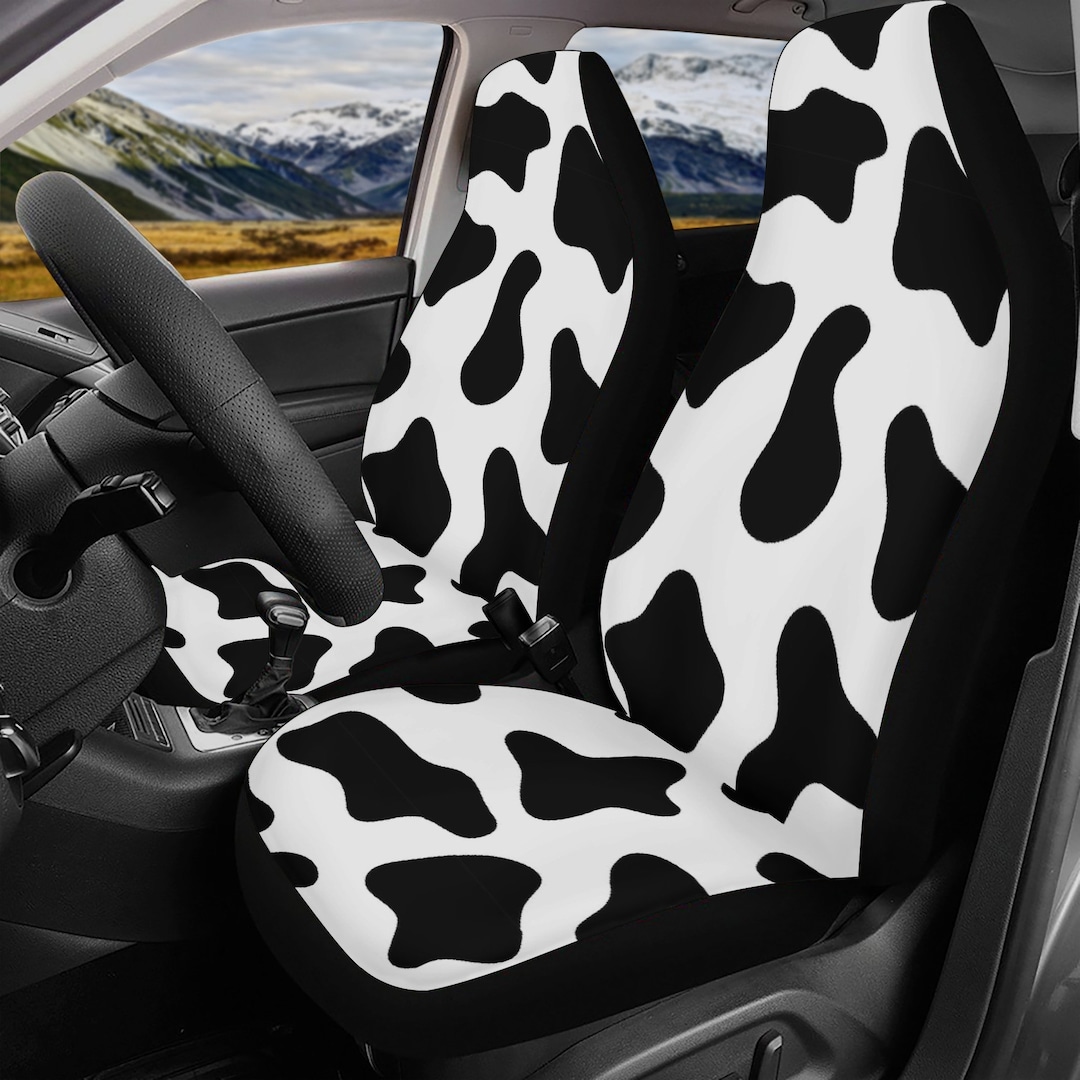Cow Car Seat Cover for Vehicle Cow Print Car Seat Cover Full Set and