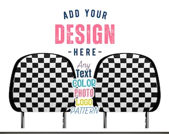 Juego de fundas para reposacabezas de coche personalizadas Fundas para reposacabezas personalizadas para vehículos Regalo para nuevos conductores Diseñe su propio reposacabezas con foto de imagen de logotipo de texto