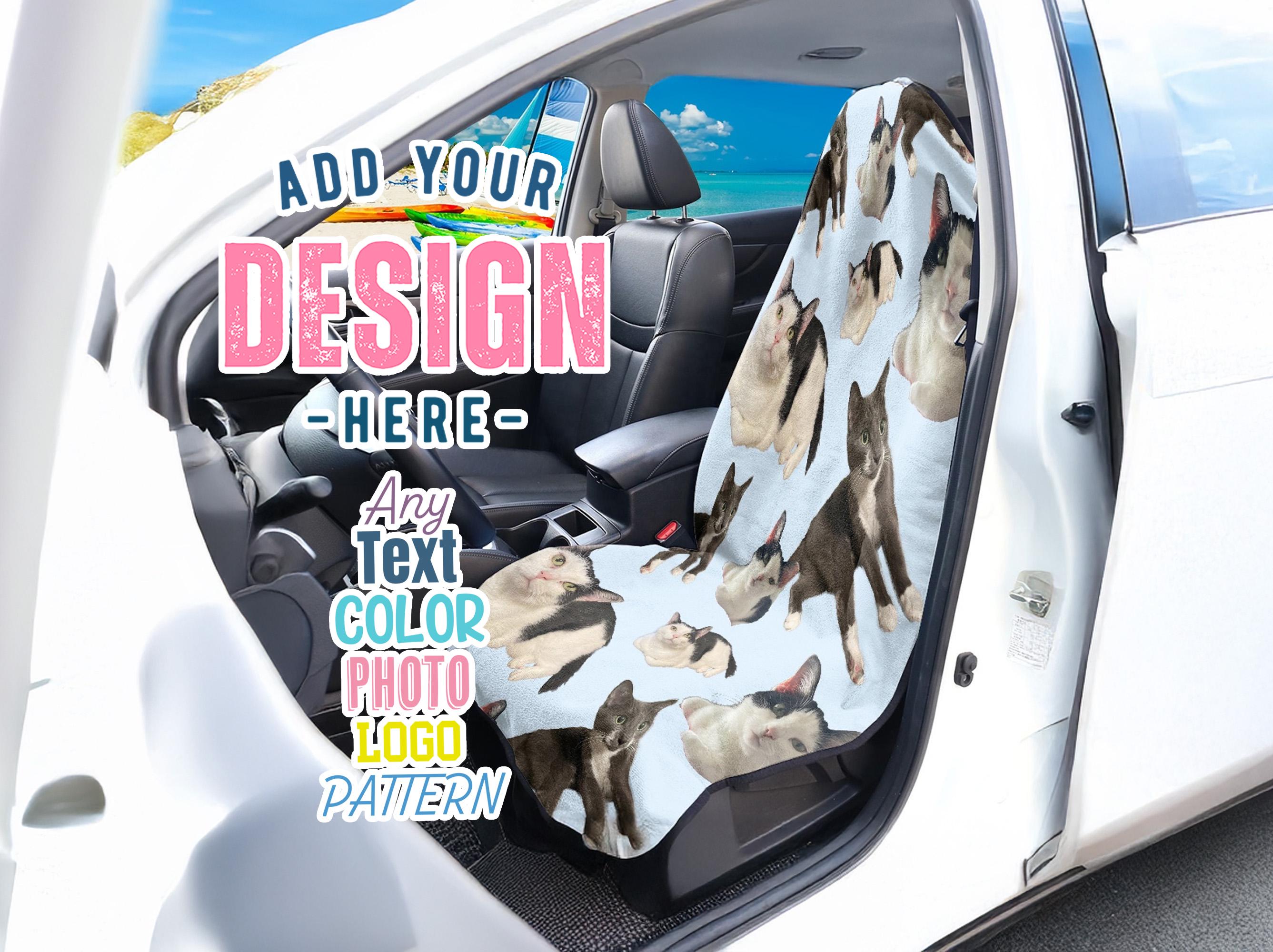 Custom Car Seat Belt Covers 2 Pack - Personalized With Photo/Text, Adjustable Neoprene Pad For Shoulder Comfort
