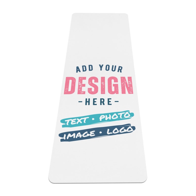 Personalizable Yoga Mat Customizable Yoga Pad Gift for Her Him Design Your Own Name Image Logo Graphic Text Photo Pattern Color Custom image 4