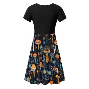 Frauen Custom Kleid mit V-Ausschnitt Schwarzes Top Rüschen Sommerkleid Personalisierter Rock Jede Farbe Text Logo Bild Foto Bild 7