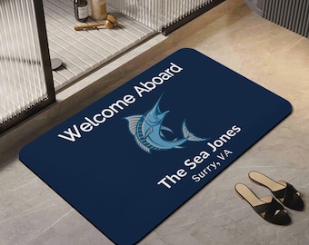 Custom Bath Mat Quick Drying Non Slip Personalized Diatomaceous Bathroom Rug Indoor Outdoor Bathmat Any Color Photo Image Logo Pattern