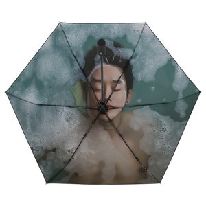 Custom Photo Umbrella Underside Print Personalized K-Pop Gift Idea Inside Printed Umbrellas Interior Image Pic Picture Kpop Army Fan Gifts