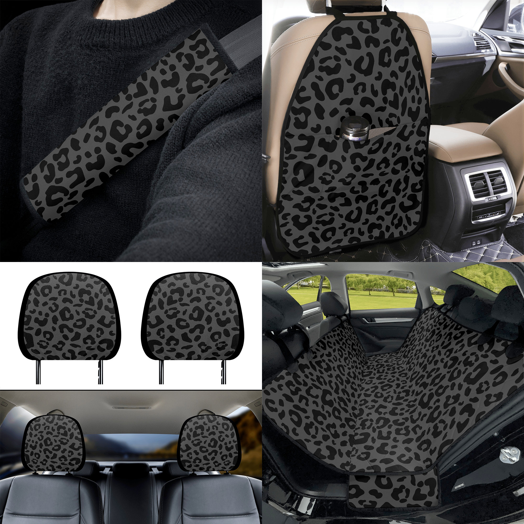 Housses De Siège Auto Léopard - Lot De 2, Microfibre Polyester, Universel Berline/SUV, Facile à Installer - 10