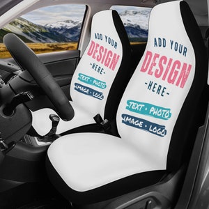 Personalized Car Seat Covers for Vehicles Front or Full Set Custom Car Seat Cover SUV Van Truck Design Your Own Car Accessories Gift image 5