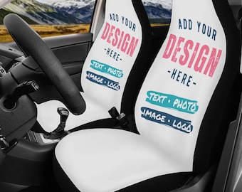 Personalized Car Seat Covers for Vehicles Customizable Front Back or Full Set Car Seat Cover SUV Van Truck New Driver Auto Accessories Gift