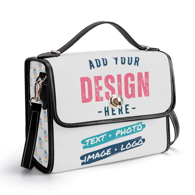 Custom Image Handbag Personalized Satchel Bag Women's PU Leather Crossbody Bags Custom ...