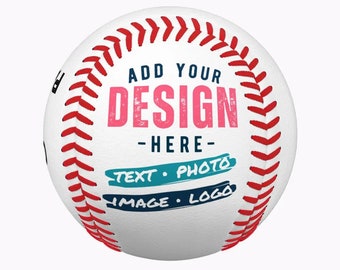 Custom Photo Baseball Gift Personalized Baseballs for Little Leaguer Kids Baseball Gifts Design Your Own Ball with Text Logo Image Photos