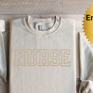 Nurse Sweatshirt, Embroidered Nurse Sweatshirt, Nurse Shirt, RN, Gift for Nurse, New Nurse Gift, Nurse Christmas Gift, Nurse Gift
