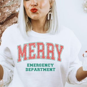 Weihnachten Notfall Krankenschwester Sweatshirt, Krankenschwester Weihnachten Shirt, Weihnachten Shirt, Krankenpflege Pullover, Notaufnahme, ER Shirt, medizinische Technik