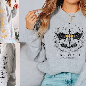 Fourth Wing Sweatshirt, Basgiath War College, Dragon Rider, Violet Sorrengail, Xaden Riorson, Riders Quadrant, Fantasy reader, Bookish Shirt