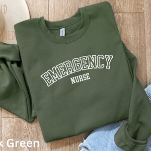 Emergency Nurse Sweatshirt, Emergency Nurse Hoodie, Emergency Department Sweatshirt, Emergency Department Hoodie, ER Nurse Sweatshirt Shirt