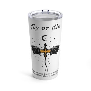 Fourth wing Tumbler 20oz Bookish Tumbler, Dragon Tumbler