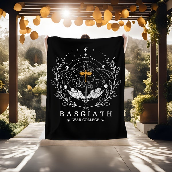 Basgiath War College Reading Blanket | Fourth Wing Gift | Iron Flame | Book Lover Gift Idea | Bookish Gift | Minky Sherpa Blanket