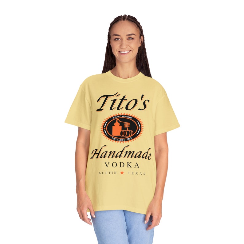 Chemise vodka faite main de Tito, t-shirt Austin Texas Label, t-shirt