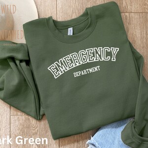 Emergency Nurse Sweatshirt, Emergency Nurse Hoodie, Emergency Department Sweatshirt, Emergency Department Hoodie, ER Nurse Sweatshirt Shirt