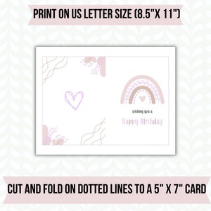 Printable Happy Birthday Card Cut and Fold Template - Etsy