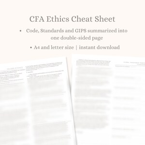 Guía de estudio de ética del CFA, examen de ética del CFA, hoja de referencia de ética del CFA
