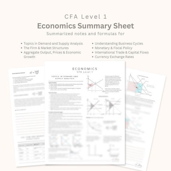 Economics Cfa Level 1 Notes CFA LEVEL 1 Study Material Kaplan Schweser