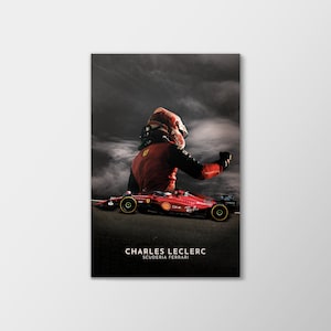 Charles Leclerc Ferrari Poster, Ferrari F1-75, Formula 1 Poster, F1 Poster, Digital Download, Wall Hanging, Wall Art