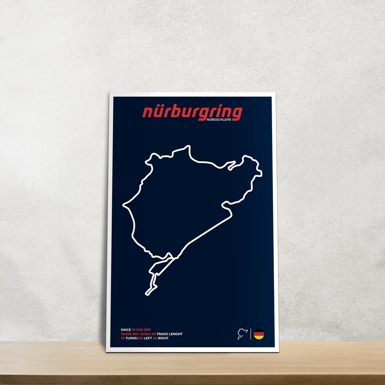 Nurburgring Retro Road Street Sign - Rusty Weathered Metal - The Ring Nordschleife - Patina Supreme