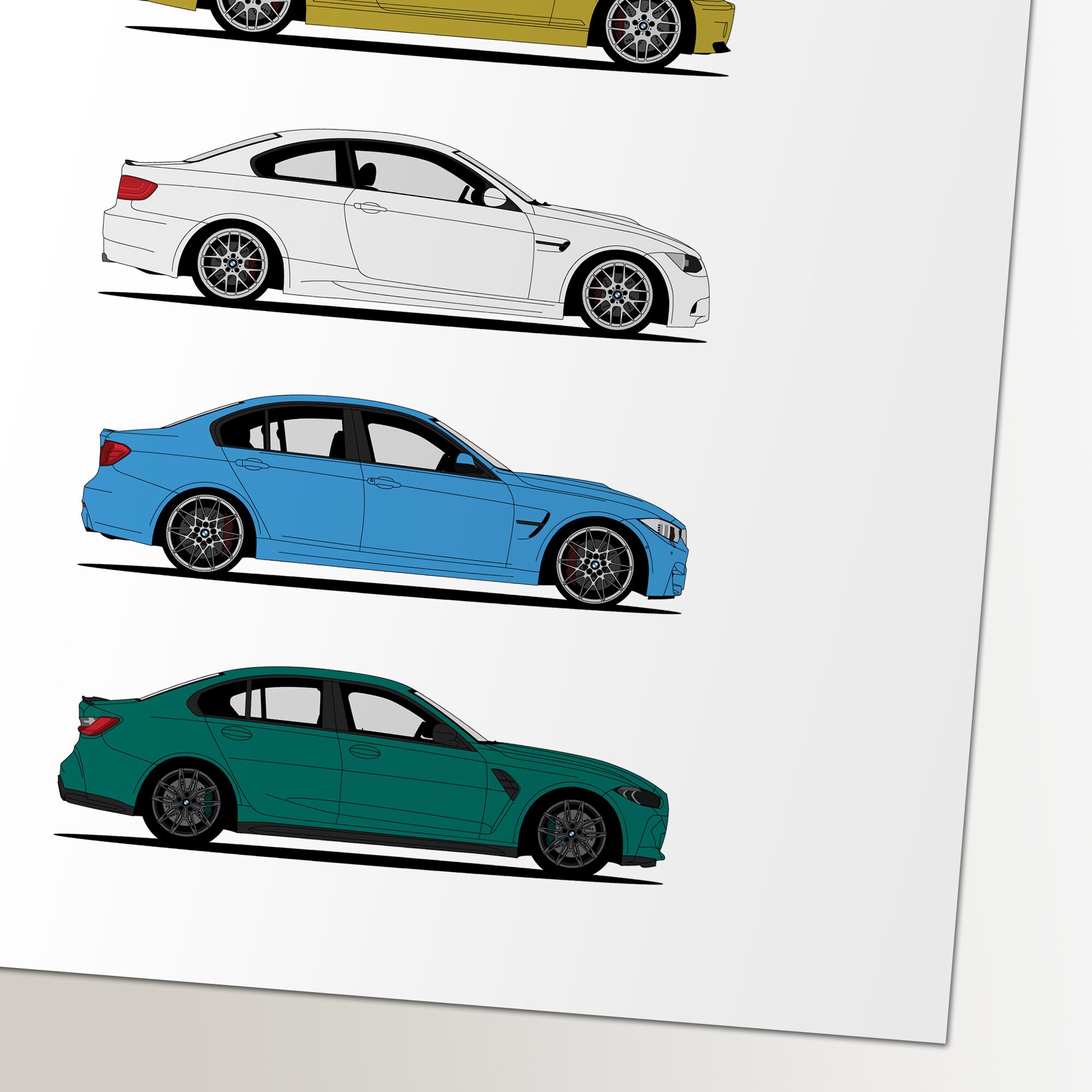 BMW M3 Generations Digital Download Poster BMW Wall Art BMW - Etsy