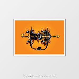 McLaren Racing Pitstop Poster, Lando Norris Poster, McLaren Lando Norris Wall Art, McLaren Wall Hanging