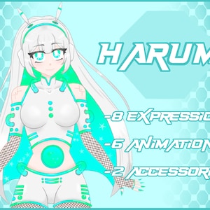 Harumi | Premade Fully Rigged VTuber Model | Android Robot Girl