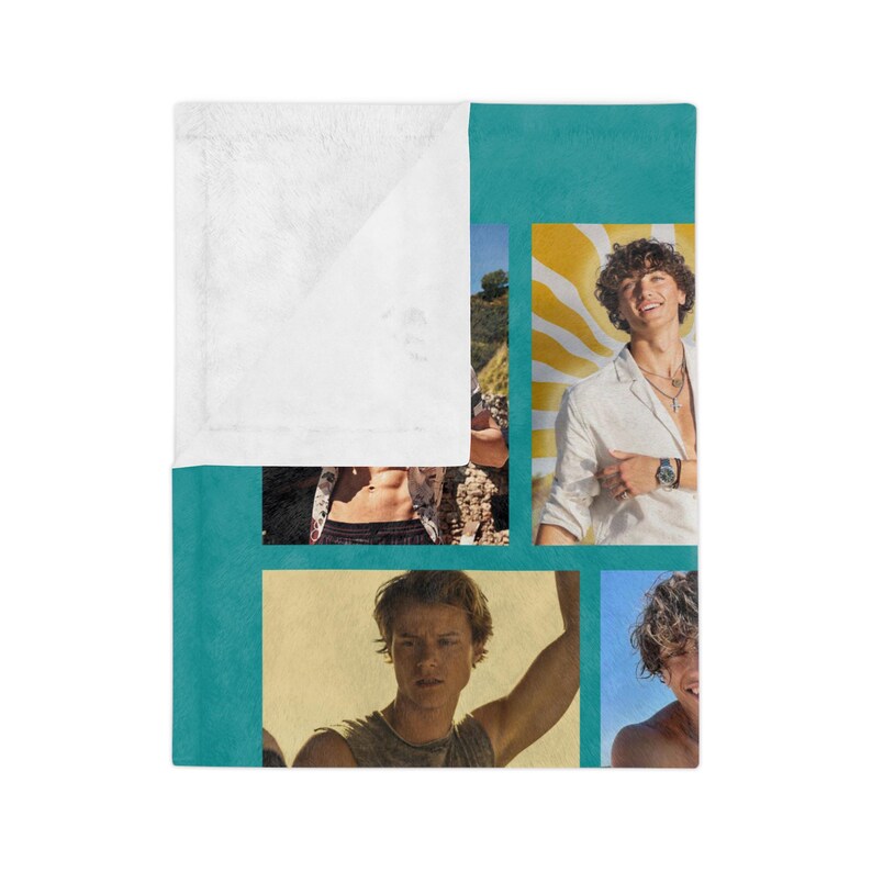 Coperta Hearthtrob Velveteen Minky Tom Holland Rudy Pankow Outerbanks OBX JJ Gavin Casalegno Jeremiah Summer Turned Pretty immagine 3
