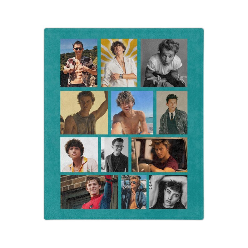 Coperta Hearthtrob Velveteen Minky Tom Holland Rudy Pankow Outerbanks OBX JJ Gavin Casalegno Jeremiah Summer Turned Pretty immagine 5