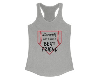 Canotta con retro scollato da donna di Diamonds Girls Best Friend Softball