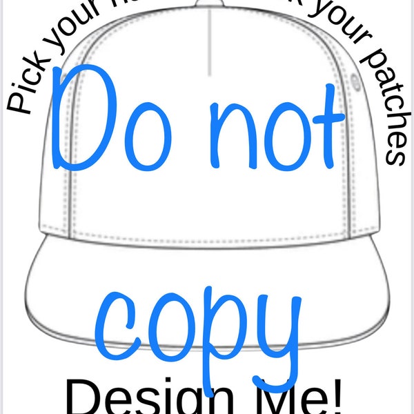 Trucker Hat Template digital download design your hat