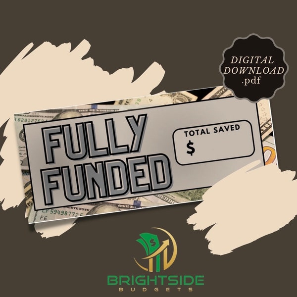 Fully Funded | cash envelope size | Brightside Budgets