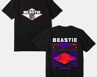 Beastie Boys Tour 1995 Vintage Ill Communication Crewneck Short Sleeve T-Shirt