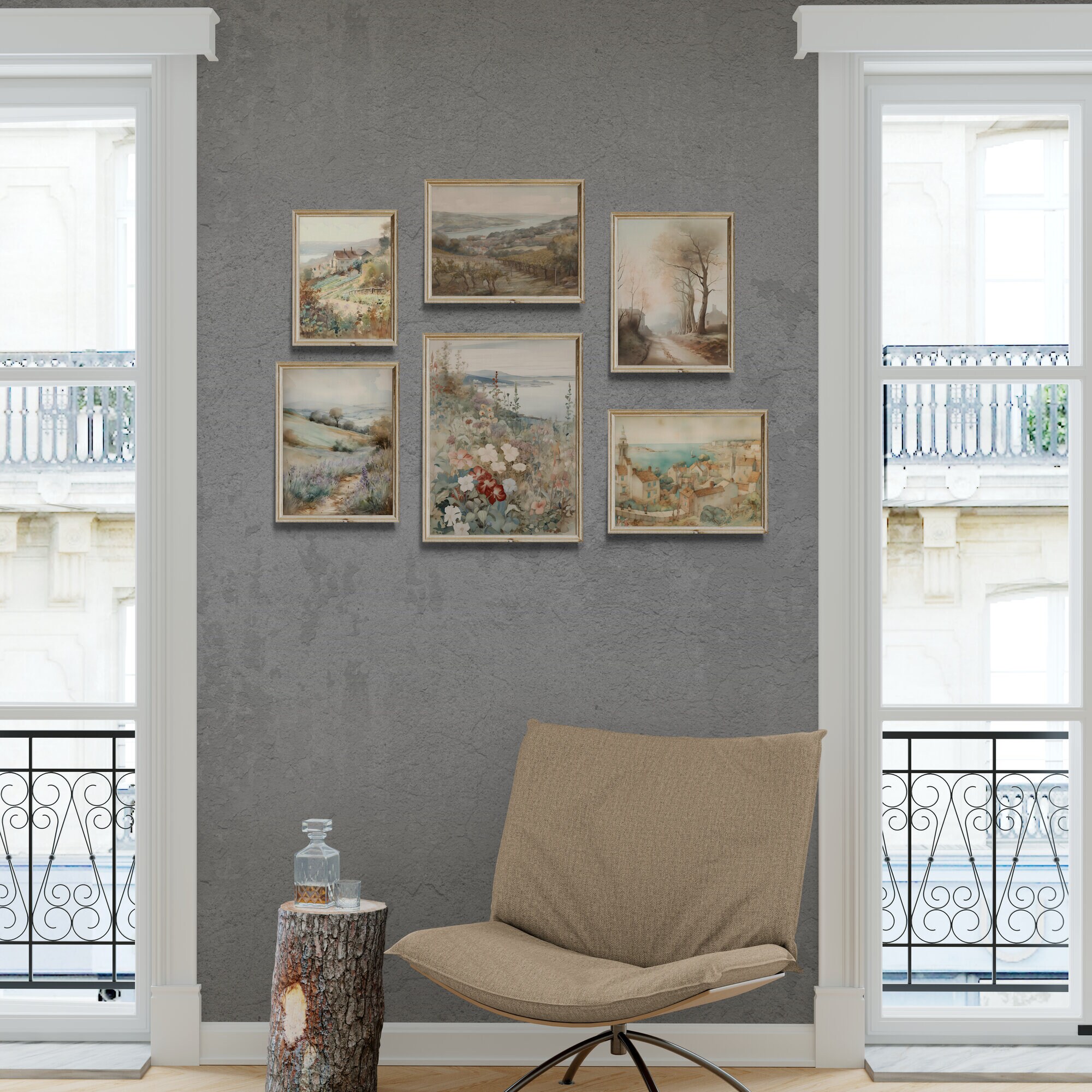 Set of 6 Vintage French Country Wall Art Prints Cottagecore Etsy