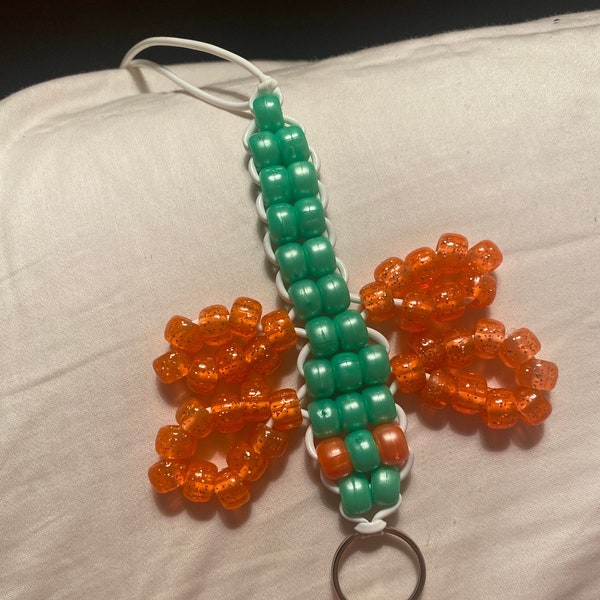 Dragonfly Pony-bead Keychain