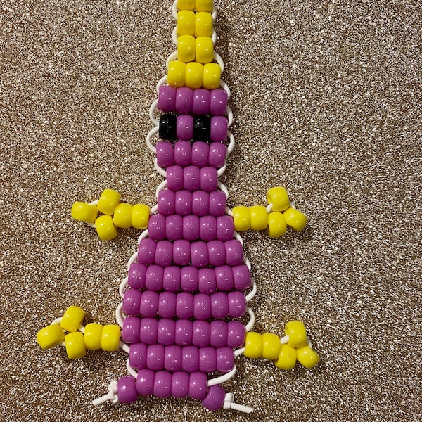 Pony Bead Keychain Etsy